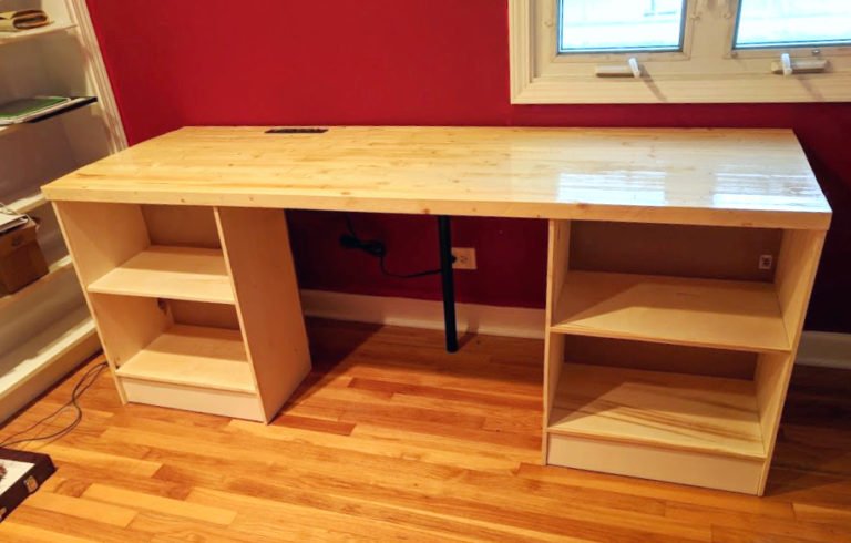 Computer Desk Butcher Block - Minimalist Home Office Jarvis Desk With ...